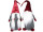 Wichtel "Zurigo" klein H 60cm grau/bordeaux, 2 Sorten gemischt