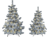 Tannenbaum beflockt 240 LEDs warmweiss, IP44, versch....