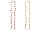 Päckchengirlande 33-tlg., Päckchen 3cm, Perlenkette Ø 8mm, 240cm lang, versch. Farben