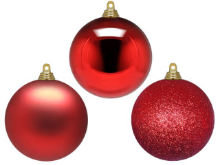 christmas ball B1 red, various sizes/versions
