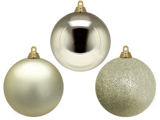 boule de Noël B1 champagne, diff. tailles/versions
