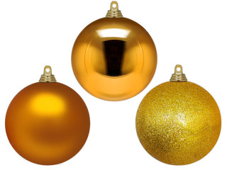boule de Noël B1 or foncé, diff. tailles/versions