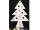 Display Tanne "Stars" 2D weiss, MDF 3mm, mit Aufstellfuss, versch. Grössen