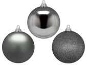 boule de Noël B1 gris acier, diff. tailles/versions