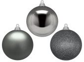 christmas ball B1 steel-grey, various sizes/versions
