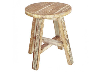tabouret en bois mini nature Ø 19cm, h 25cm