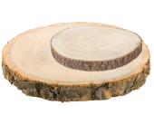 rondelle de bois avec écorce, diff. tailles