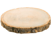 Holz-Baumscheibe mit Rinde Ø 34cm x 3,5cm dick