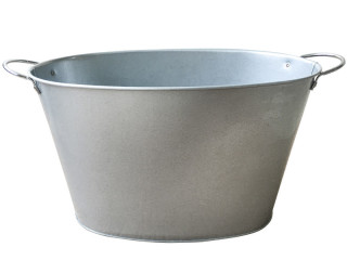 tub small zinc uni 45 x 25 x h 24cm