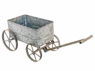 handcart "antique-art" zinc small 47 x 13,5 x h 14,5cm