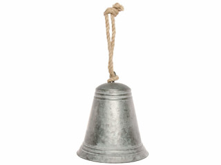 Glocke an Seil "Antik-Art" Zink Ø 23,5cm H 29,5cm