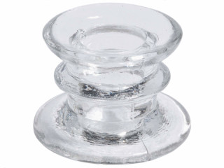 Stabkerzen-Halter "Barock" Glas klar