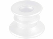 Stabkerzen-Halter "Barock" Glas weiss-perlmutt
