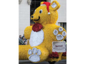 Effektfolie Flower schwer entflammbar B1 90cm breit, versch. Farben