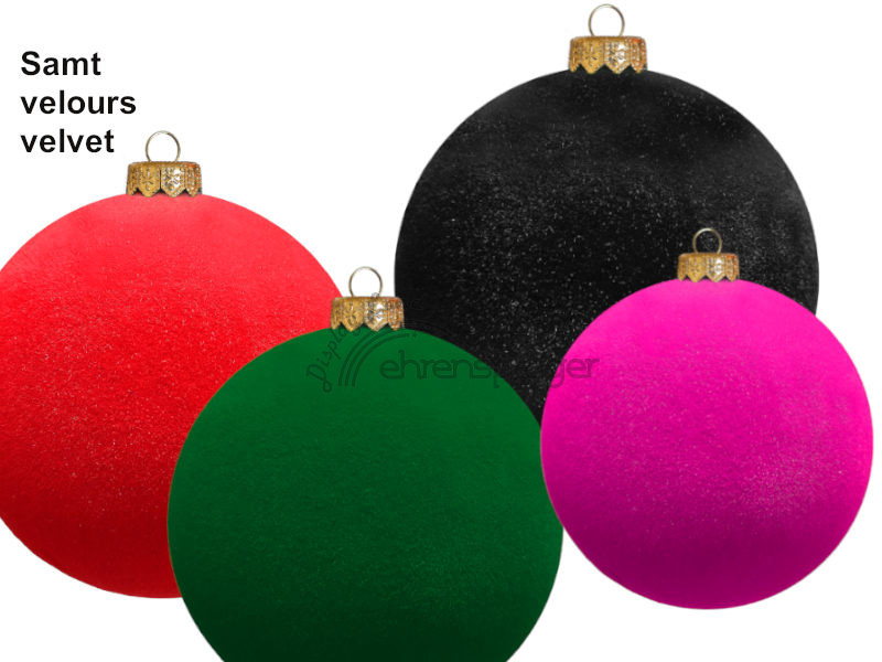 Weihnachtskugeln Samt versch. Farben/Grössen, sFr. 29,90