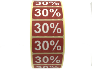 discount sticker red/white 30%