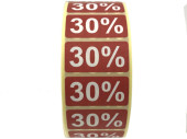 discount sticker red/white 30%