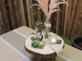 Tischläufer Jute/Spitzenrand aussen natur/weiss, B 29cm, L 5m
