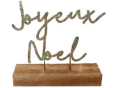 Schriftzug "Joyeux Noël" grün-gold...