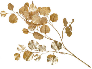 Zweig "natural" Eucalyptus gold-matt, Kunststoff, L 84cm