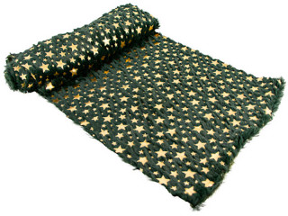 Tischläufer "Sternenmeer" grün/gold, B 28cm, L 3m