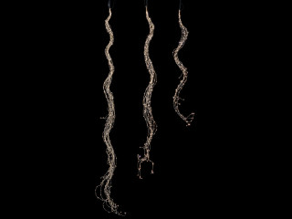 LED Angel Hair Kabel silber, 300 LEDs warmweiss, 200cm, 12 Stränge, 4.5V/6W