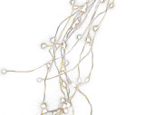 LED Angel Hair Kabel silber, 300 LEDs warmweiss, 200cm, 12 Stränge, 4.5V/6W