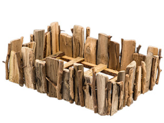 Holzzweige-Box natur 32 x 22 x H 10cm