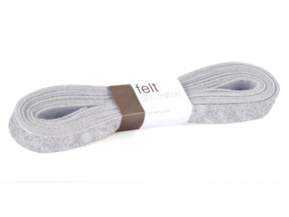 ruban de feutre l 5m gris clair 15mm