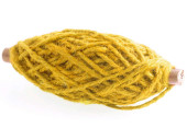 flax cord on wooden stick Ø 3,5mm, 25m, yellow