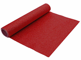 Tischläufer "Vegas-Glitter" rot B 30cm/L 5m