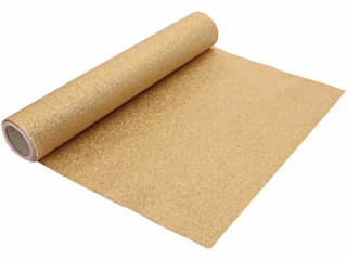 Tischläufer "Vegas-Glitter" gold B 30cm/L 5m