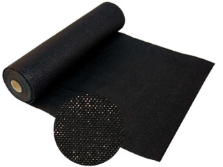Tischläufer/Breitbahn "Glossy" schwarz B 28cm/L 5m
