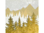 Servietten "Waldsilhouette gold" 33 x 33cm, 20...
