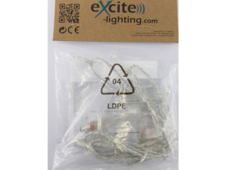 LED LV ExString Light 24 V1 transparent, L 1,5m, 15 LED warmweiss