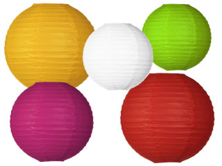 chinese lantern round in var. sizes/colors