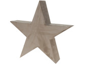 Stern Wooden Star XL taupe, Holz, 47 x 47 x 12cm