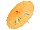 parapluie chinois avec motif floral jaune