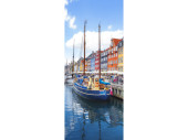Textilbanner "blaues Schiff" blau/bunt,...