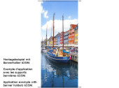 Textilbanner "blaues Schiff" blau/bunt,...