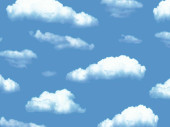 photo motif cardboard "clouds" blue-white, both...