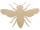 Display 2D Biene fliegend natur B 17,5 x H 26 cm