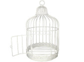 Vogelkäfig Metall weiss H 30cm, Ø 20cm