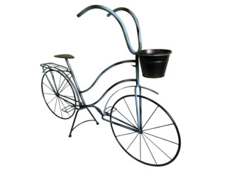 Velo Metall Deko XL Vintage grau/blau L 113 x H 82cm