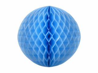boule alvéolée "pastel" bleu clair Ø 40cm, papier, ignifuge