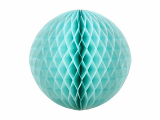 boule alvéolée "pastel" turquoise clair Ø 40cm, papier, ignifuge