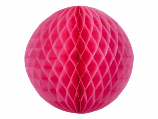 honeycomb ball "pastel" fuchsia Ø 50cm, paper, flame-retardant