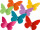 papillons "feuille" 12 pcs. div. couleurs