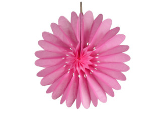 rosace pliable "pastel" fuchsia Ø 35cm, papier, ignifuge