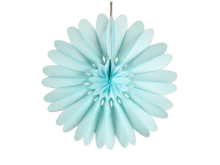 rosace pliable "pastel" turquoise clair Ø 35cm, papier, ignifuge